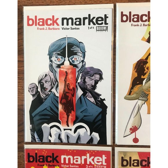 BLACK MARKET, FULL RUN OF 4, HIGH GRADE, BOOM 2014 - Picture 2 of 5